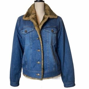 Fur Lined Denim Jacket 